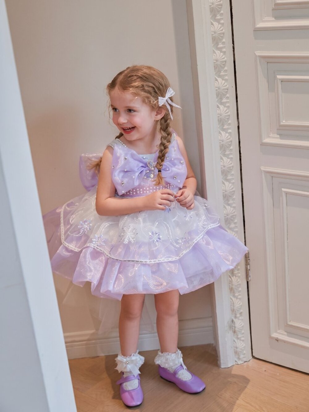 NEW Girls Dress 7-8 years Baroque Tutu Dresses Sequin Tulle Birthday Party Theme